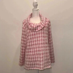 Chances R Houndstooth Cowl Neck Sweater​​